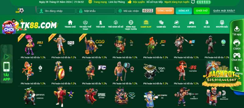 cổng game slot quốc tế