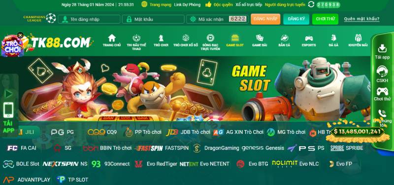 cổng game slot quốc tế